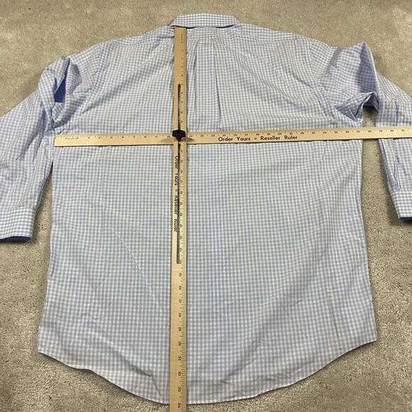 Brooks Brothers Shirt Mens 17.5 34 Madison Non Iron Gingham Check Dress Shirt - Picture 5 of 8